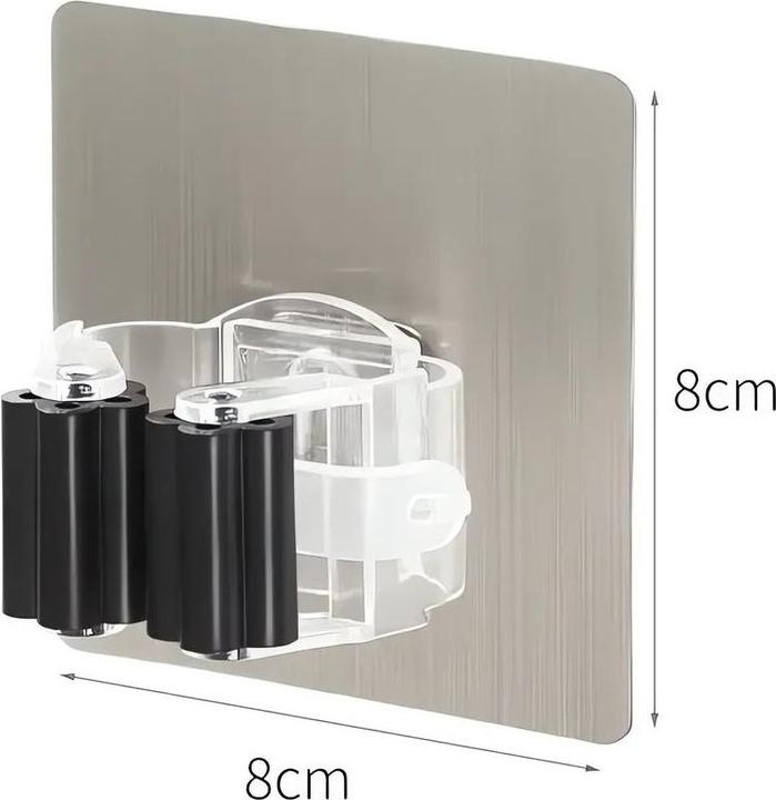 Actual product image König Design 1-10 Mop broom holder Self-adhesive broom holder No drilling Device holder Wall (1 pcs.)