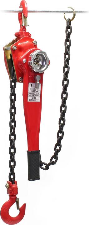 Actual product image Wiltec Chain Block with 1500kg Loading Capacity and 1.5m Chain Length, Hoist for Forestry, Garages, etc.