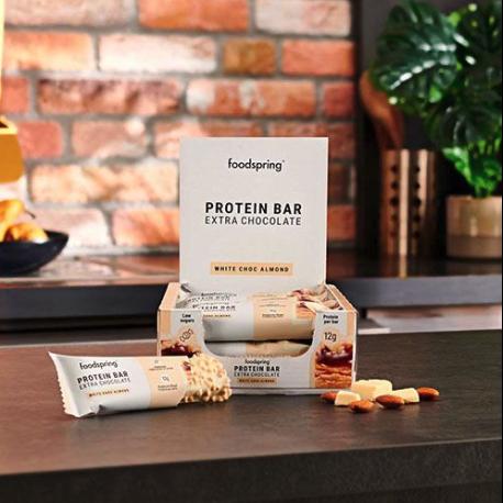 Actual product image Foodspring Protein Bar Extra Chocolate (White Choco Almond, 1 pcs., 540 g)