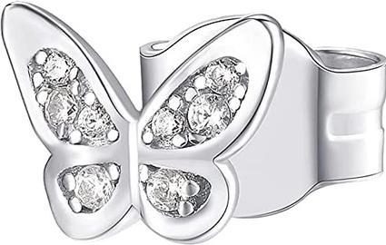 Produktbild Rosato Silver single earrings with zircons Butterfly Storie RZO052R (L)
