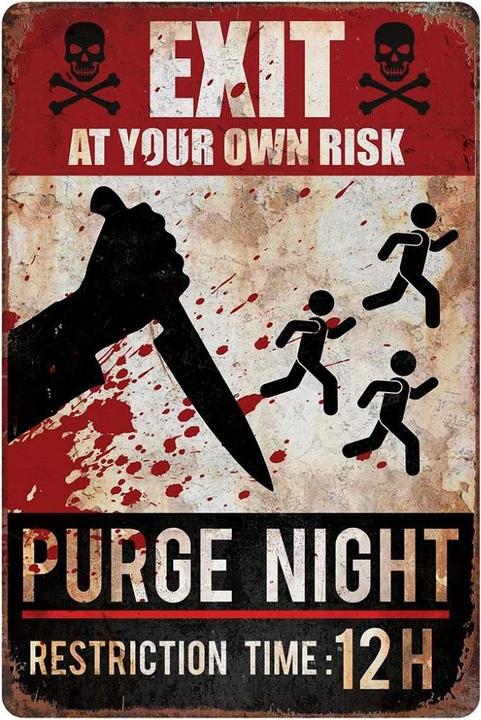 Fiesta Purge Night Schild (One Size)