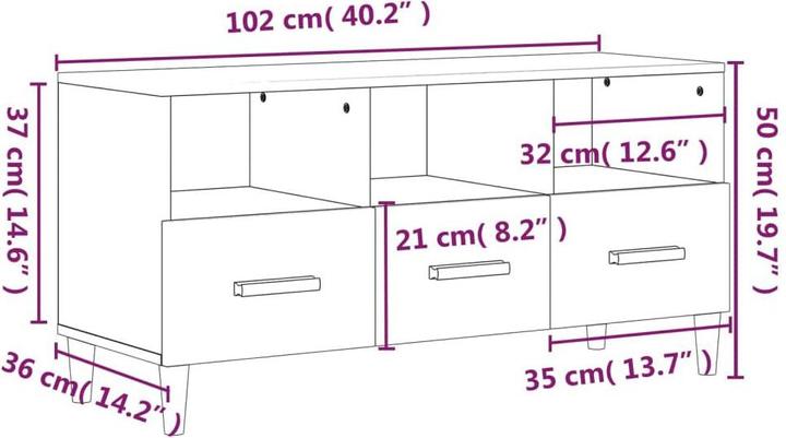 Immagine prodotto VidaXL Fredelia (102 x 36 x 50 cm)