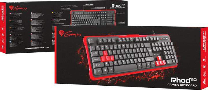 Actual product image Genesis RHOD 110 Keyboard USB QWERTY US International (US, Cable)