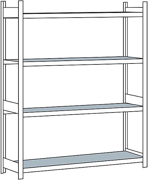 Actual product image Schulte Lagertechnik Wide span rack, with steel shelf, height 2500 mm