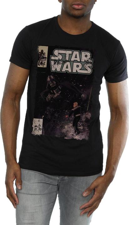 Actual product image Star Wars Mens Darth Vader Duel Comic T-Shirt (M)