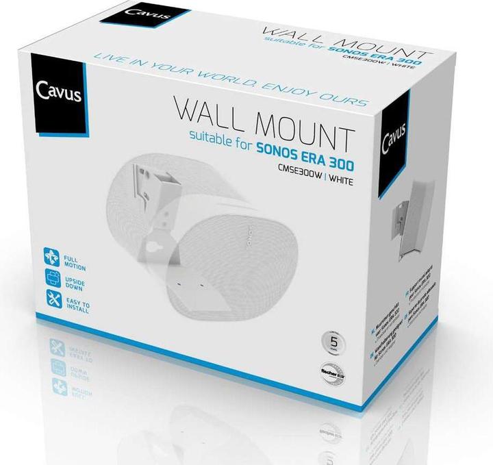 Image du produit Cavus Support mural pour Sonos Era 300 (1 pièce, Installation murale, Rotatif, Inclinable)