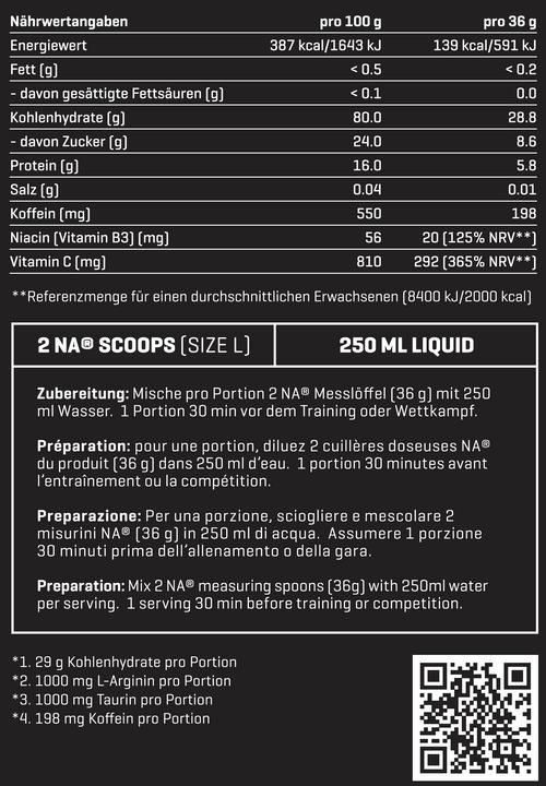 Nährwerte und Zutaten Nutriathletic Boost (Beere, 1 Stk., 1500 g)
