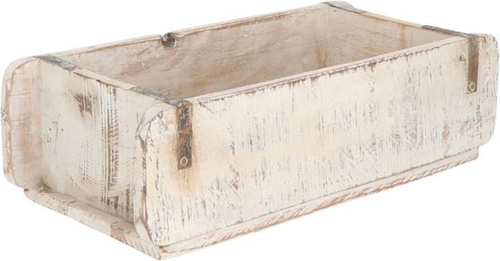 Produktbild Novaliv Holzkiste Vintage Weiss 30 x 15 x 10 cm Alte Ziegelform Holz EIN KAMMER Allzweckkiste aus rec (30 x 15 x 10 cm)