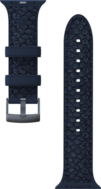 Actual product image Njord Vatn Watch Strap For (45 mm, 44 mm, Vegan Leather, Silicone, Vegan salmon leather)