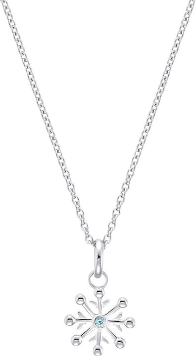 Produktbild Prinzessin Lillifee Halsschmuck für Mädchen, 925 Sterling Silber, Zirkonia synth. | Schneeflocke (925er Silber, 35 cm)