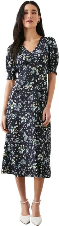 Produktbild Dorothy Perkins Ditsy Print Geraffte Manschette Petite Midi Kleid (34 D)