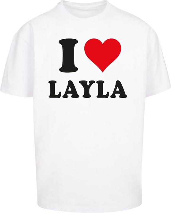 Immagine prodotto Merchcode Maglietta oversize I Love Layla - 111637 (M)