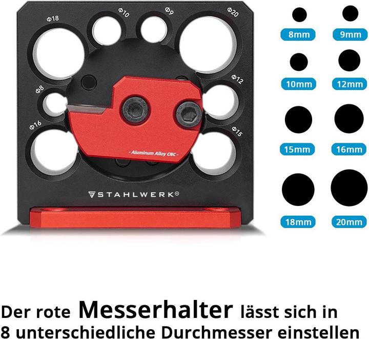 Actual product image Stahlwerk Dowel maker 8 / 9 / 10 / 12 / 15 / 16 / 18 / 20 mm round rod cutter (8, 9, 10, 12, 15, 16, 18, up to 20 millimetres)