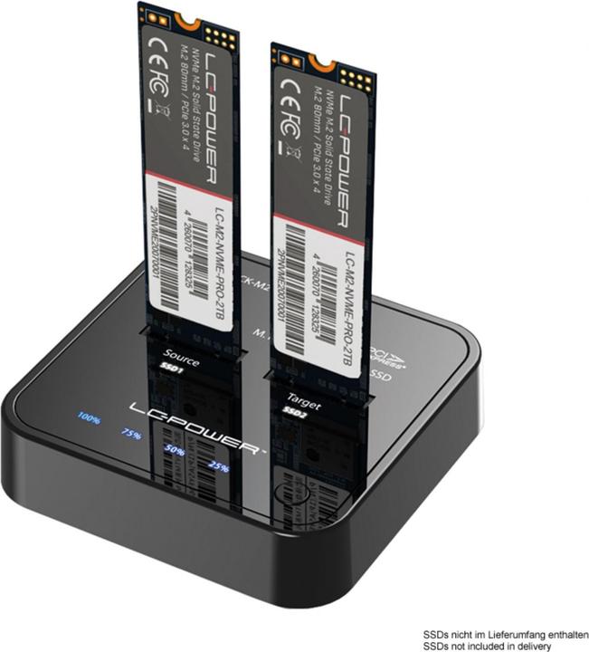 Immagine prodotto LC-Power LC-DOCK-M2-NVME per docking station 2x NVMe-M.2-SSD al dettaglio