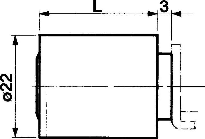 Actual product image Kaba Surface mounted cylinder 8, type 1008 C (Cylinder key)