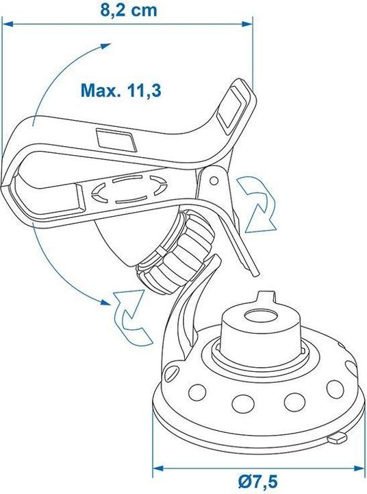 Produktbild ProPlus Universal Handyhalterung mit Saugnapf