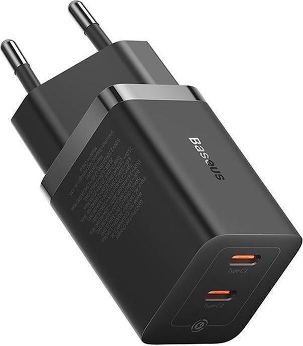 Image du produit Baseus Chargeur mural GaN5 40W, 2x USB C (Noir) (40 W)