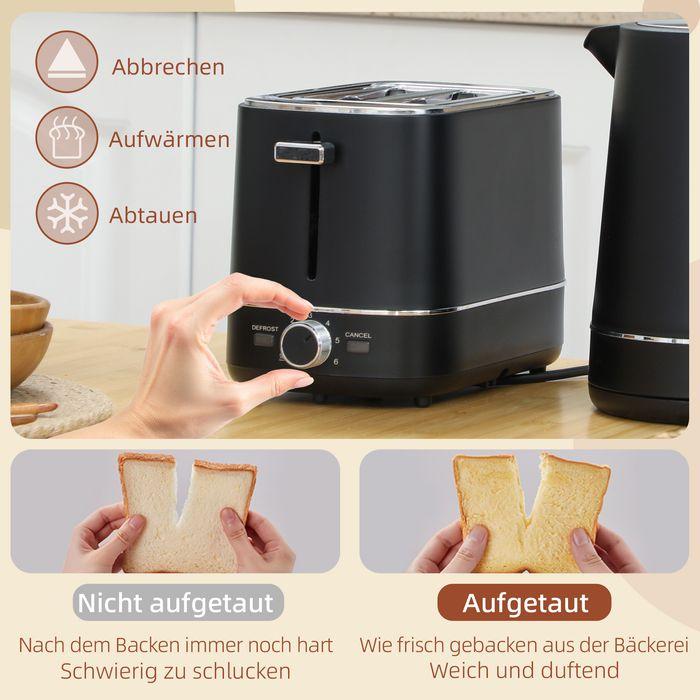 Immagine prodotto Swisshandel24 Wasserkocher Toaster Set Frühstück-Set mit 1,7L Wasserkocher, 2 Scheiben Toaster (1.70 l)