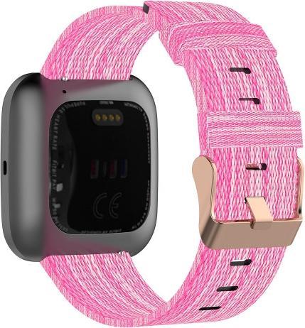 Image du produit Cover-Discount Fitbit Versa - Bracelet en nylon rose (Nylon)