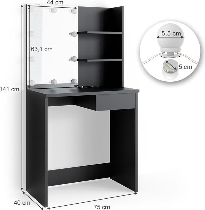 Immagine prodotto Vicco Decorazioni con illuminazione (75 x 40 x 141 cm)