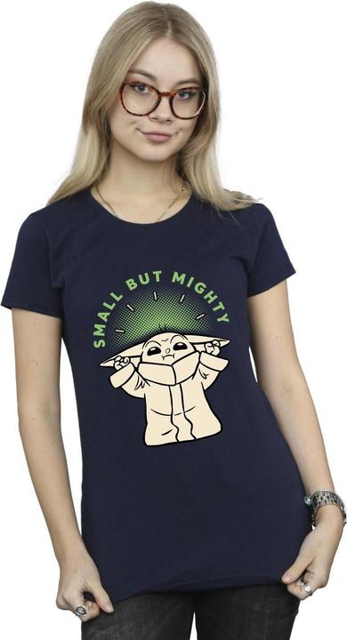 Actual product image Star Wars Womens/Ladies The Mandalorian Small But Mighty Grogu Cotton T-Shirt (S)