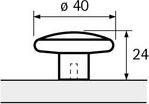Actual product image Hettich Knopf Olvera Buche roh
