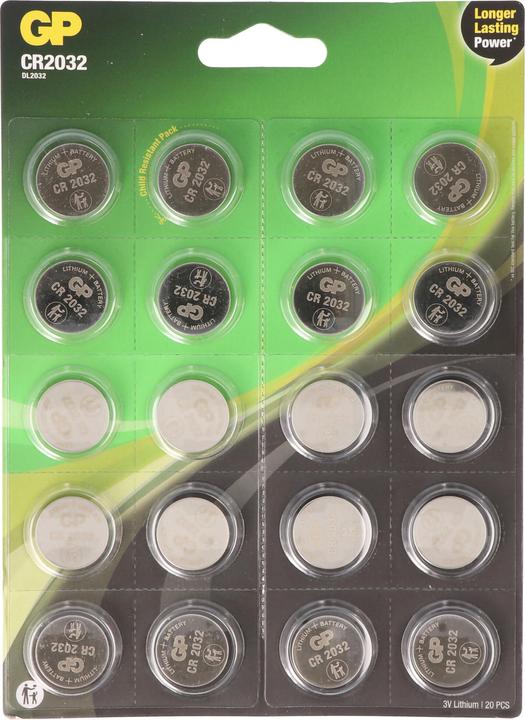 GP Batteries CR2032 (20 pcs., CR2032, 220 mAh)