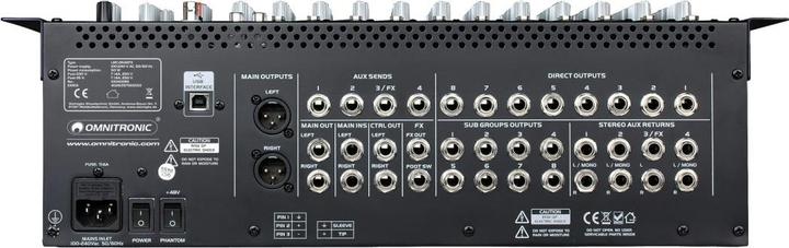 Actual product image Omnitronic LMC2642FX USB MIXER (Studio- and Livemixer)