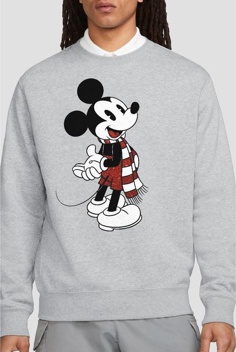 Actual product image Disney Unisex Adult Mickey Mouse Scarf Christmas Sweatshirt (XL)