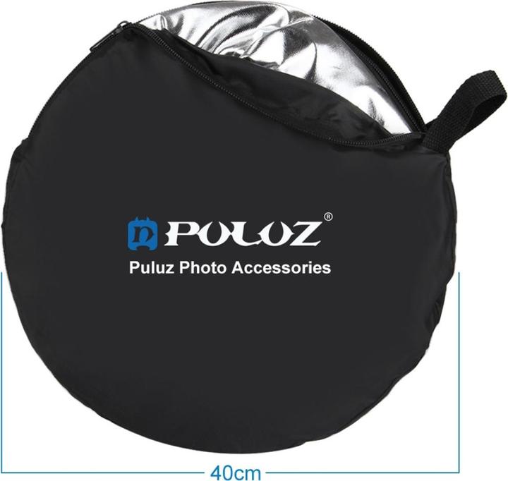 Immagine prodotto Puluz Riflettore pieghevole sistema 5 in 1 (Riflettore pieghevole, 110 cm)