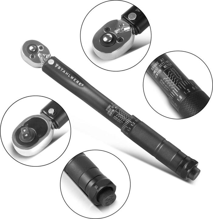 Produktbild Stahlwerk Drehmomentschlüssel TW-25 ST 5-25 Nm 1/4“ Zoll Umschaltknarre (1/4", 5 Nm, 25 Nm)