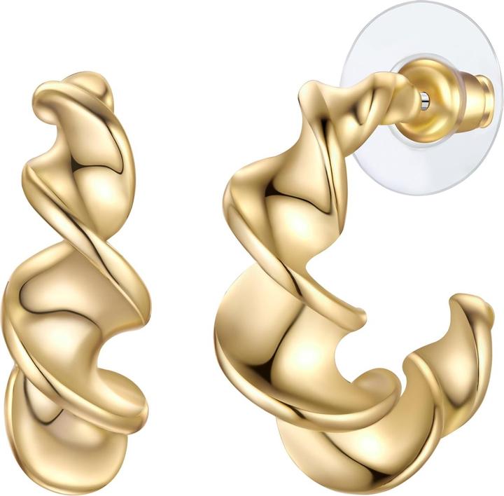 Actual product image Yokoamii Ladies hoop earrings - 36308 (Metal alloy)
