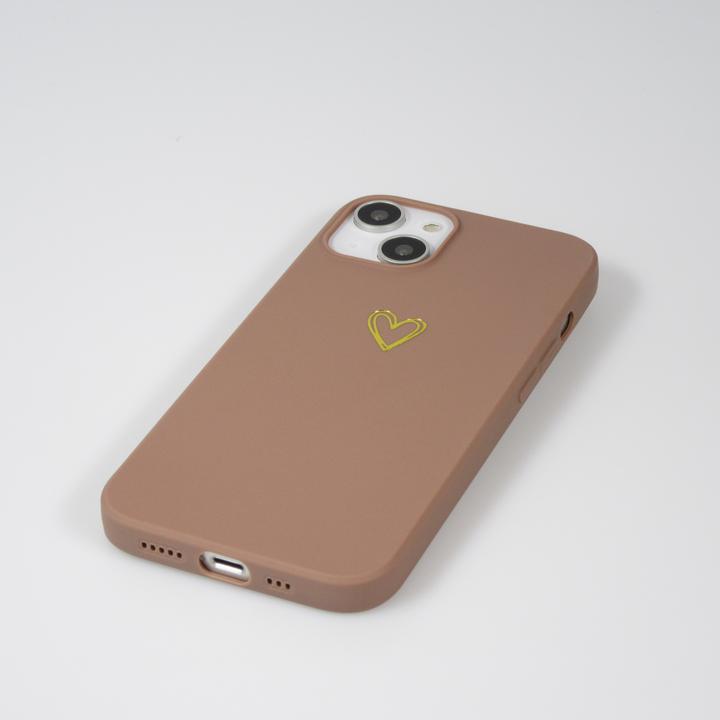 Immagine prodotto PhoneLook Cover in silicone opaco design cuore oro (Apple iPhone 15)