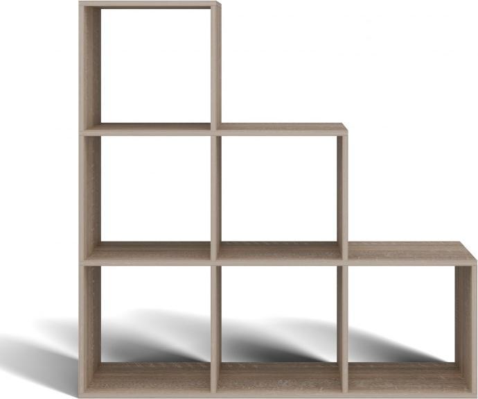 Produktbild Topeshop STEP SONOMA 3X3 Bücherregal für Wohnzimmer (115 x 38 x 115 cm)