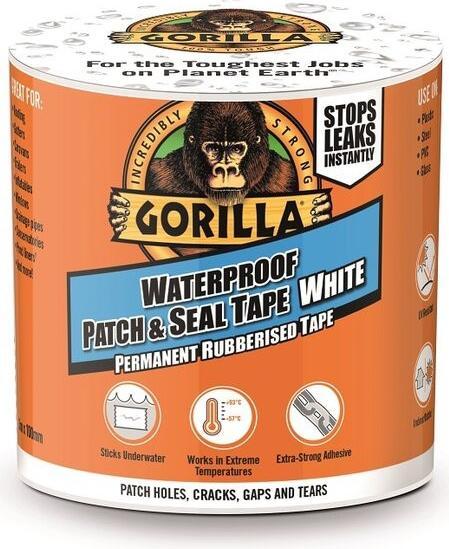 Immagine prodotto Gorilla Run Patch & Seal 3m, Bianco (100 mm)