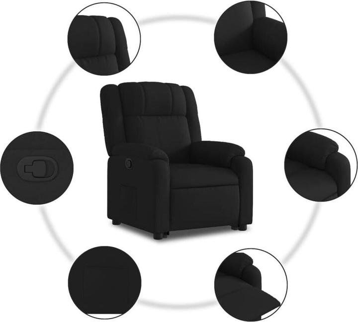 Immagine prodotto VidaXL Sedia reclinabile reclinabile Sedia reclinabile in tessuto nero