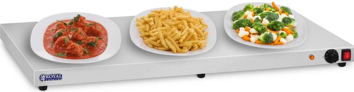 Actual product image Royal Catering Stainless Steel Hot Tray - 600 Watts - 100 cm