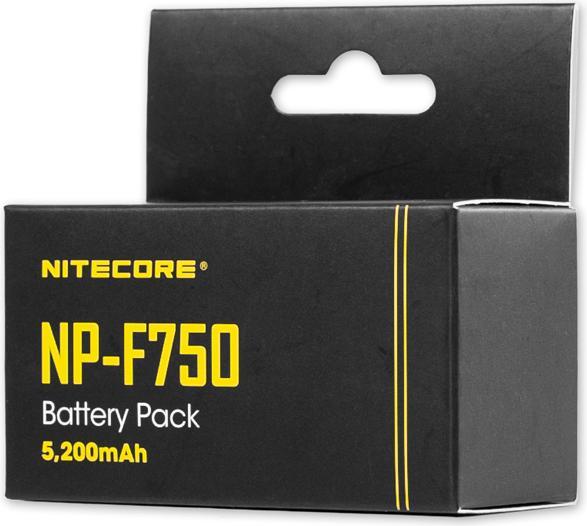 Actual product image Nitecore NP F750 Battery Pack 5200mAh 38.5Wh (Rechargeable battery)