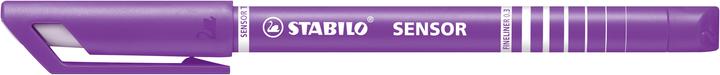 Actual product image STABILO SENSOR F Finliner with spring-loaded sharpener (Lilac, Blue, Green, Rose, 4 x)