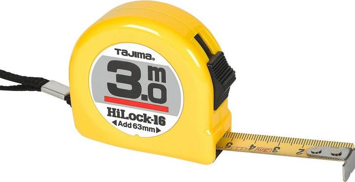 Actual product image Tajima Rollmeter HI-LOCK 16 yellow