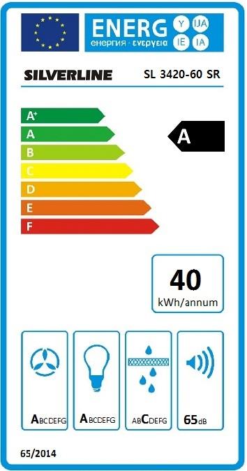 Etichetta energetica Silverline SL 3420-60 SR (Cappuccio)