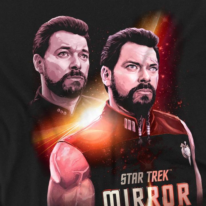 Actual product image Unisex Adult Mirror Riker T-Shirt (XL)