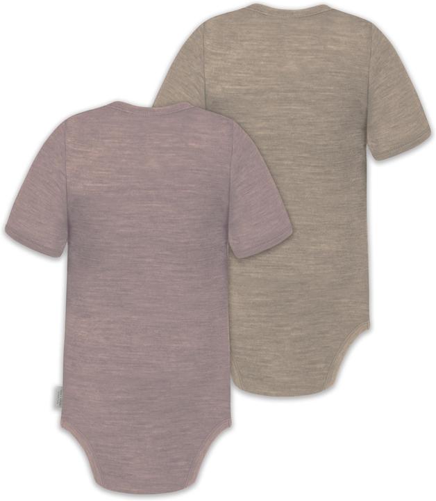 Actual product image Normani Set of 2 baby merino short-sleeved body "Tihoi" - 9317 (68)