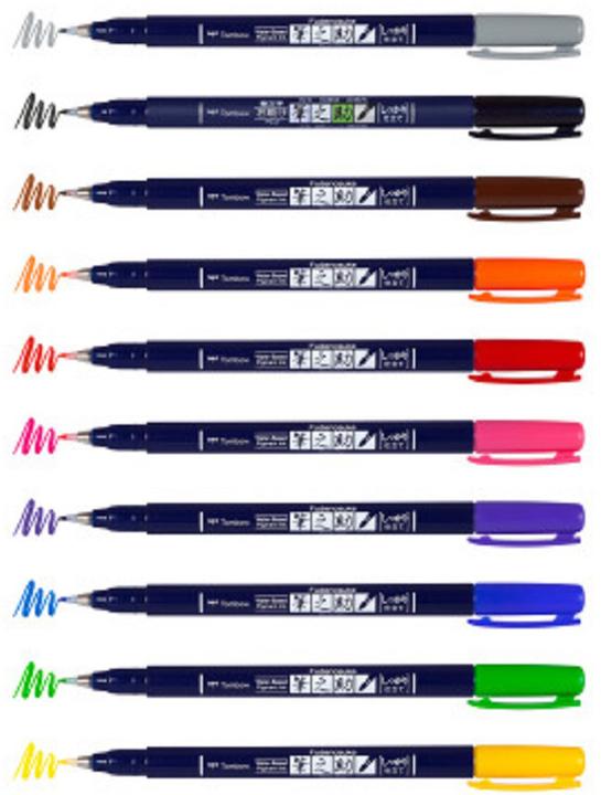 Energielabel Tombow Fudenosuke (Zwart, 3 mm, 1 x)