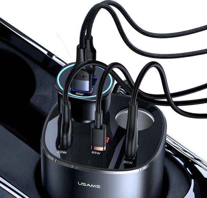Produktbild Usams Autosprüher 2 xUSB-A/1 xUSB-C C28 245W grau/grau CC151TC01 (US-CC151)