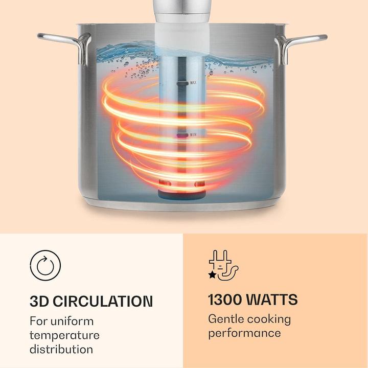 Produktbild Klarstein Quickstick Sous Vide Garer Silber