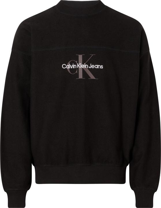Image du produit Calvin Klein Sweat-shirt texturé Monologo Crew pour hommes (L)