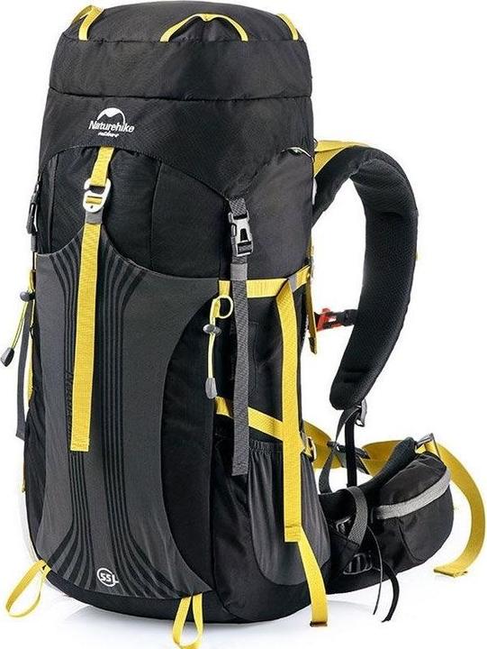 Naturehike trekový batoh Hiking 55 + 5l - cerný (60 l)