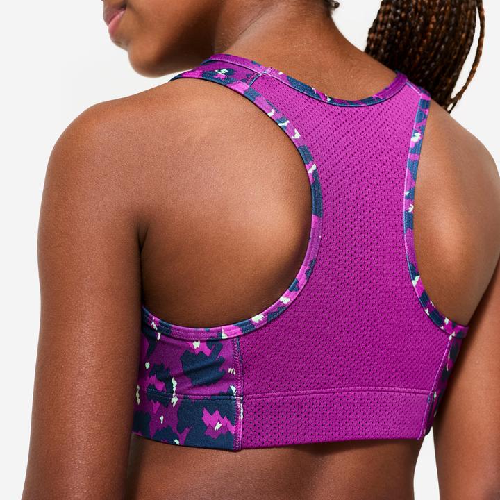 Produktbild Decathlon Sport-Bustier Mädchen atmungsaktiv - Leopardenprint violett (8, 9, 10)