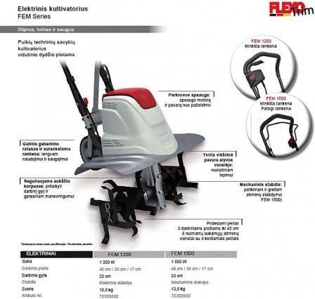 Image du produit Ikra Cultivateur électrique 1.5 kW FEM 1500